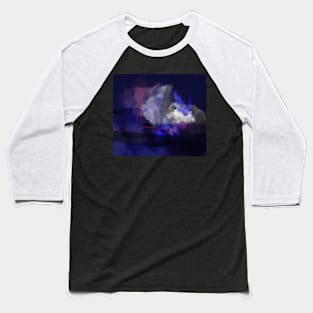 Blue abstract Baseball T-Shirt